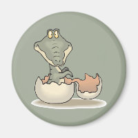 Cartoon de Alligador de Bebê Cónico, Hatching de E
