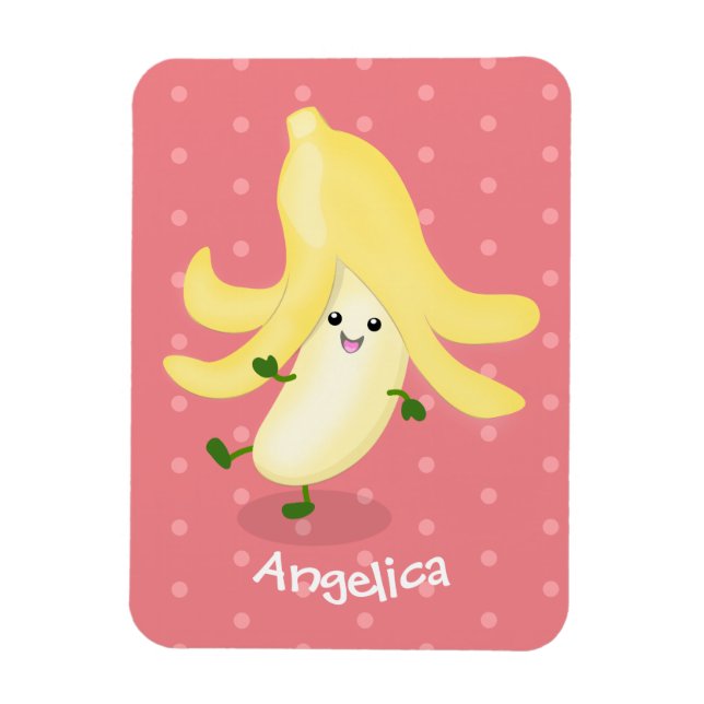 Ímã Cartoon de banana kawaii (Vertical)