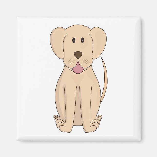 Imã Cartoon de Cães Incrível Labrador Retriever (Frente)