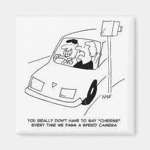 Imã Cartoon De Câmera De Velocidade Engraçada Mostra