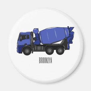 Imã Cartoon de caminhão de transporte misto em betão