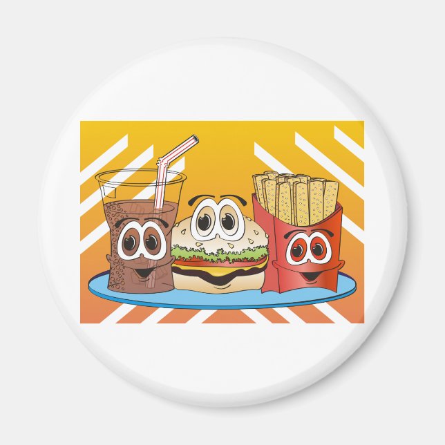 Imã Cartoon de Comida rápido (Frente)