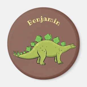 Imã Cartoon de dinossauro de stegossauro engraçado