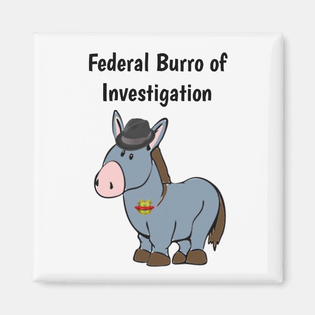 Imã Cartoon de Donkey, Burro Federal de Investigação d (Frente)