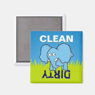 Imã Cartoon de elefante azul