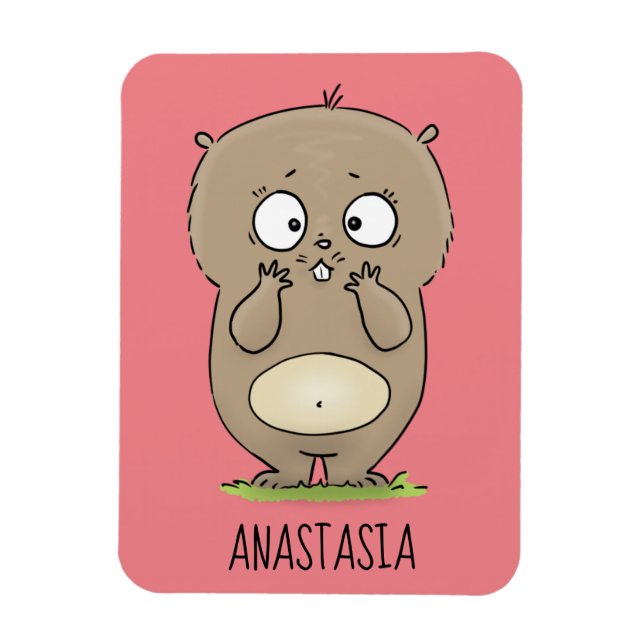 Ímã Cartoon de hamster adorável (Vertical)