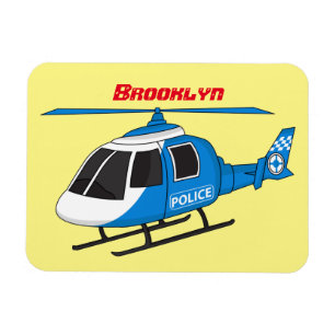 Ímã Cartoon de helicóptero do Departamento de Políci