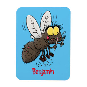 Ímã Cartoon de insetos com mosca-da-espada
