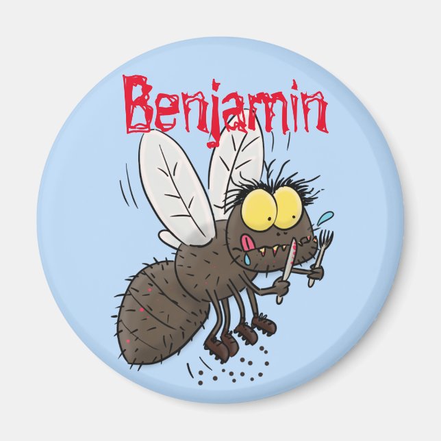 Imã Cartoon de insetos com mosca espinhenta (Frente)