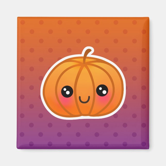 Imã Cartoon de Kawaii Halloween Bonito Design (Frente)