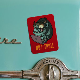 Ímã Cartoon de Laptop do Troll da Internet Excêntrico 