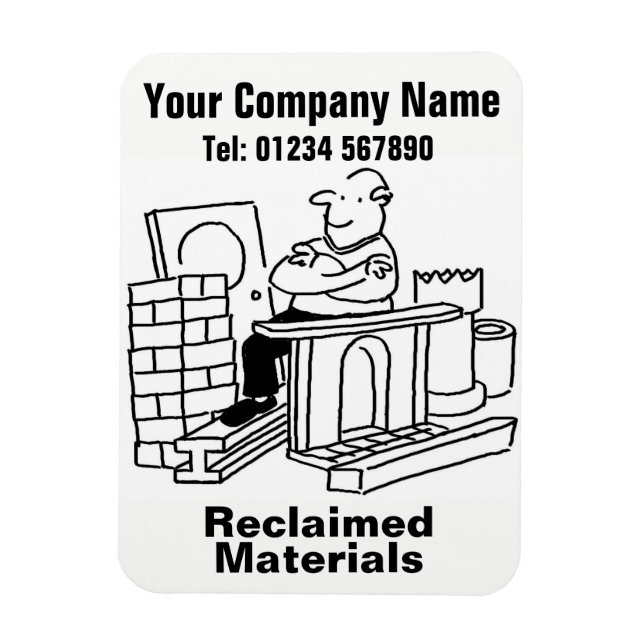Ímã Cartoon de Materiais Reaproveitados. Promoção de N (Vertical)
