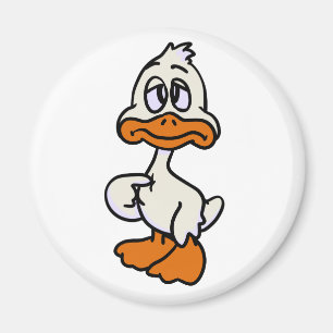 Imã Cartoon de pato culpado   escolher cor de fundo