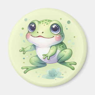 Imã Cartoon de Sapo Verde