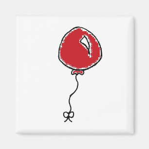 Imã Cartoon do Partido Balão Vermelho
