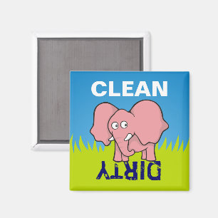 Imã Cartoon elefante rosa