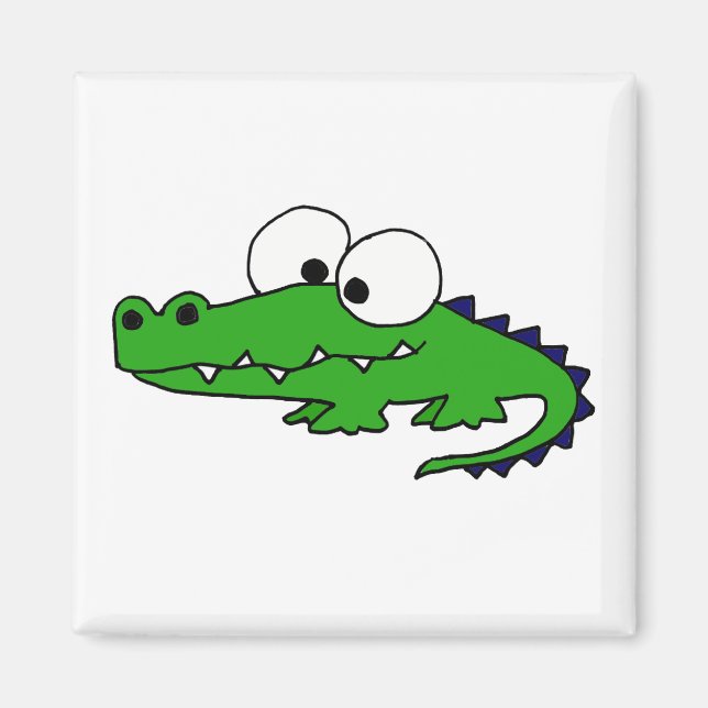Imã Cartoon Engraçado Alligator (Frente)