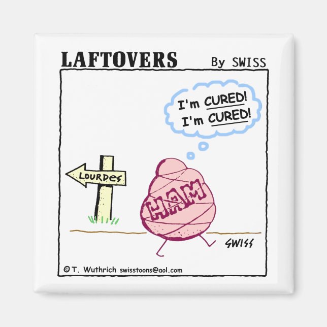 Imã Cartoon Engraçado de Cura Athiest Humor Agnóstico (Frente)