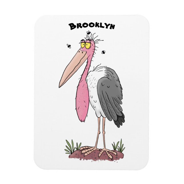 Ímã Cartoon engraçado marabou (Vertical)
