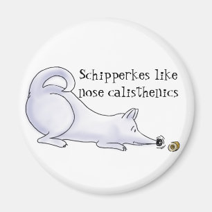 Imã Cartoon Engraçado Schipperke