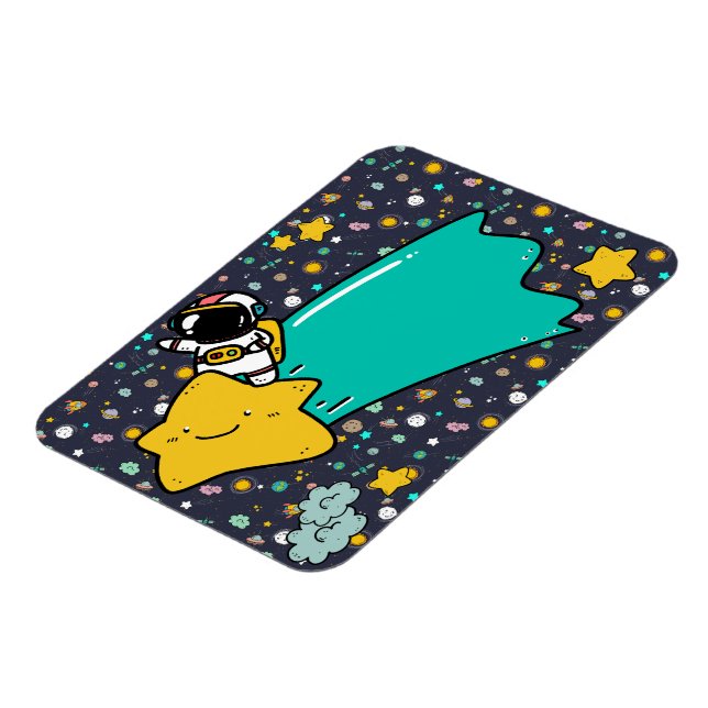 Ímã Cartoon espacial astronauta (Left Side)