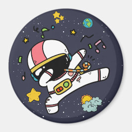 Imã Cartoon espacial astronauta