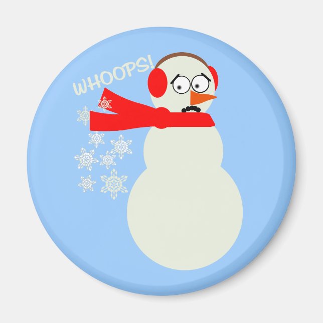 Imã Cartoon Farting Snowman (Frente)