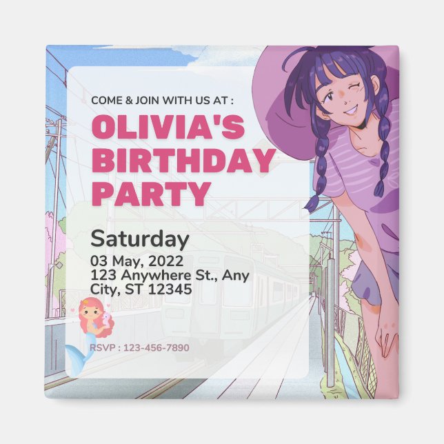 Imã Cartoon feliz hoje (Frente)