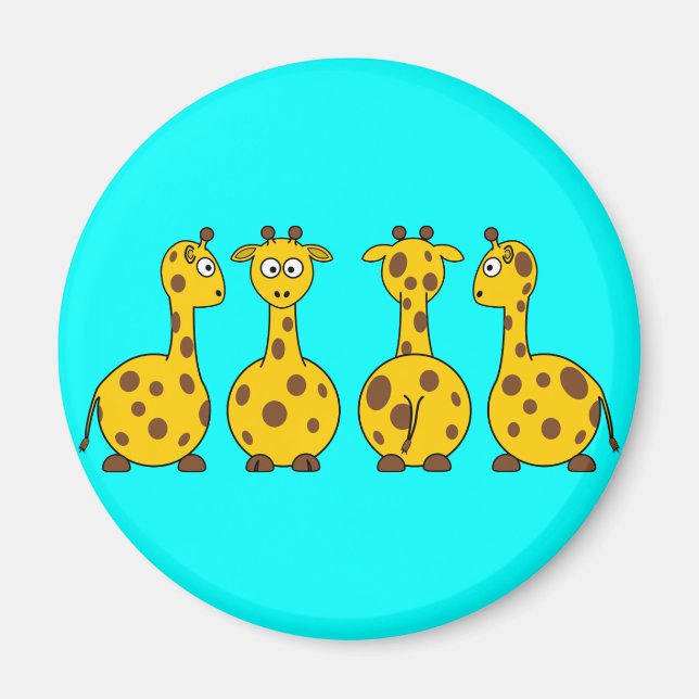 Imã Cartoon Girafas Magnet (Frente)