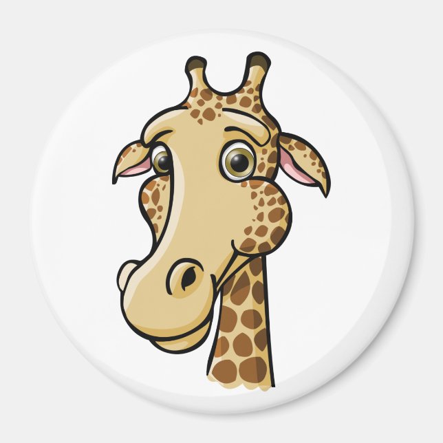 Imã Cartoon Giraffe (Frente)