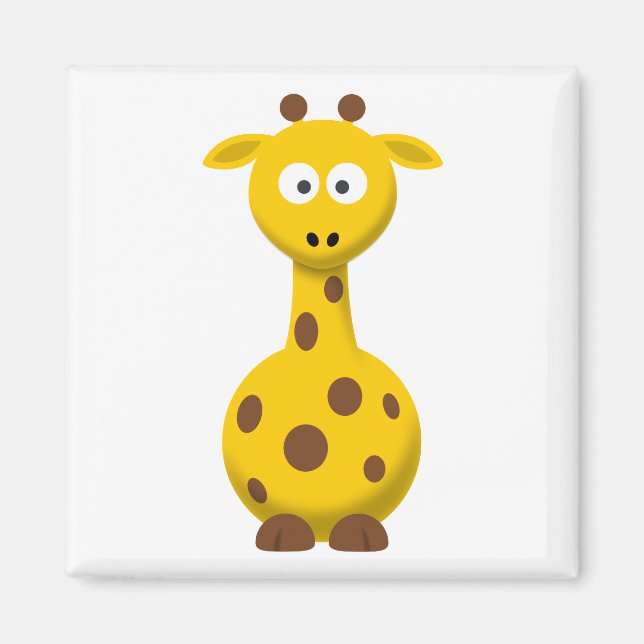 Imã Cartoon Giraffe (Frente)