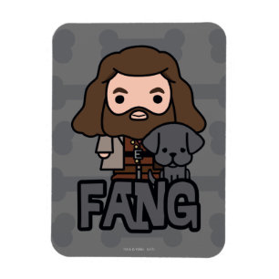 Ímã Cartoon Hagrid e Fang Character Art