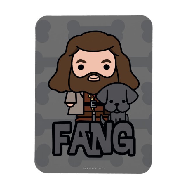 Ímã Cartoon Hagrid e Fang Character Art (Vertical)