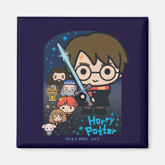 Imã Cartoon Harry Potter Câmara Secreta Gráfico (Frente)