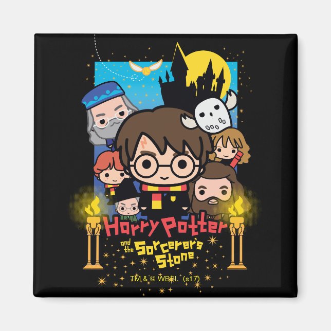 Imã Cartoon Harry Potter e a Pedra do Feiticeiro (Frente)