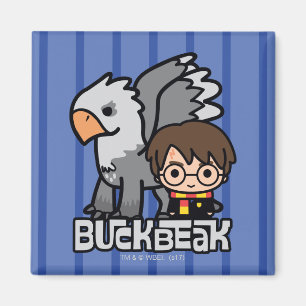 Imã Cartoon Harry Potter e Buckbeak