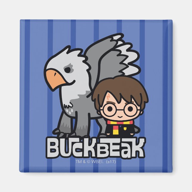Imã Cartoon Harry Potter e Buckbeak (Frente)