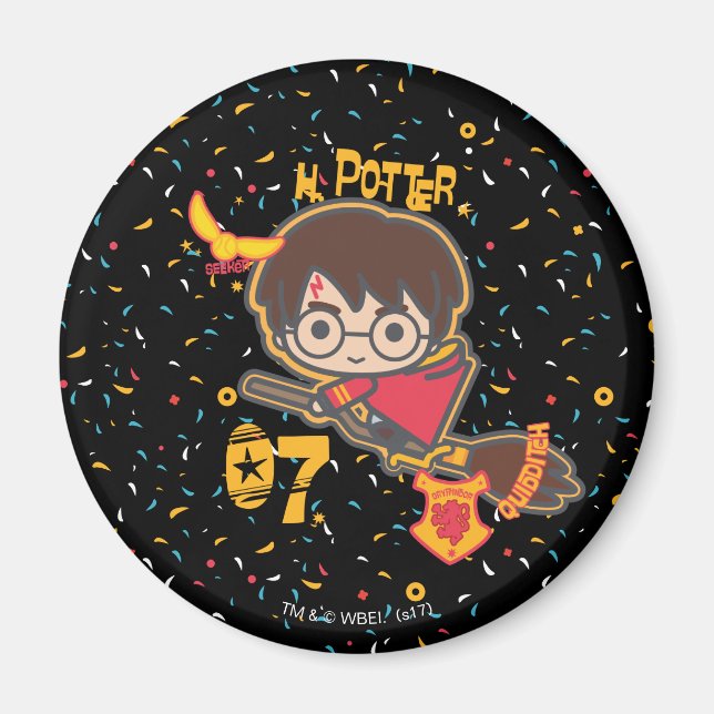 Imã Cartoon Harry Potter Quidditch Seeker (Frente)