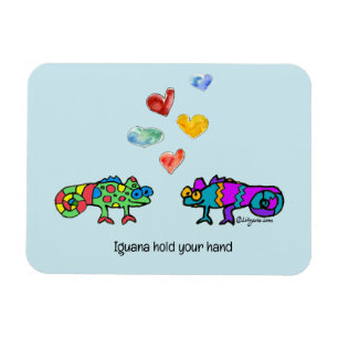 Ímã Cartoon Iguanas Engraçado