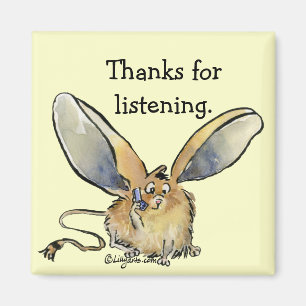 Imã Cartoon Jerboa, obrigado, tenente