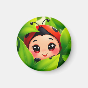 Imã Cartoon Ladybug Adorável