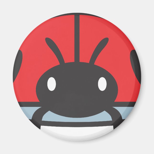 Imã Cartoon legal Red Ladybug (Frente)