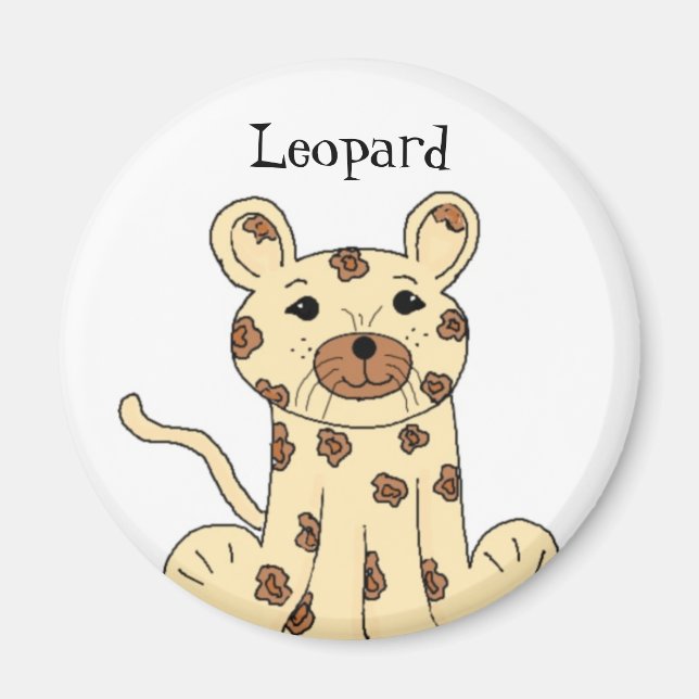 Imã Cartoon Leopard (Frente)