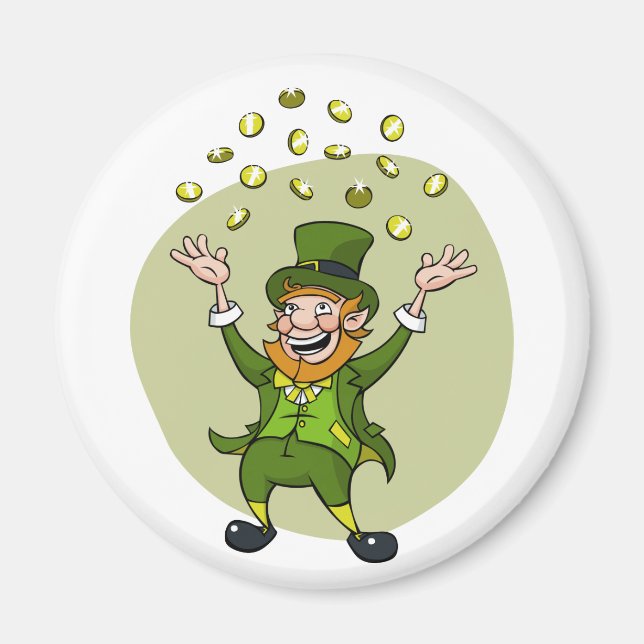 Imã Cartoon Leprechaun (Frente)