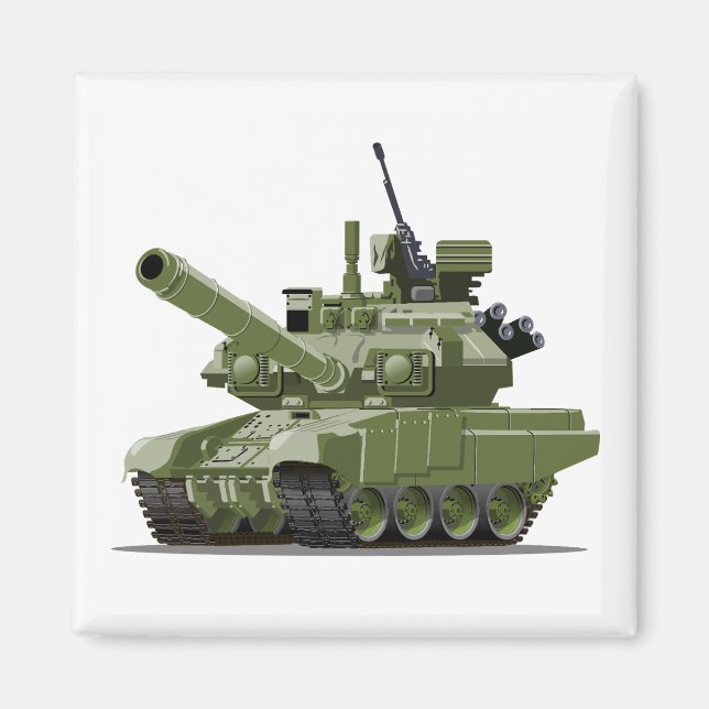 Imã Cartoon modern armored tank (Frente)