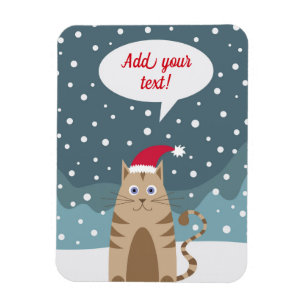 Ímã Cartoon natal kittenvoice bubble add text