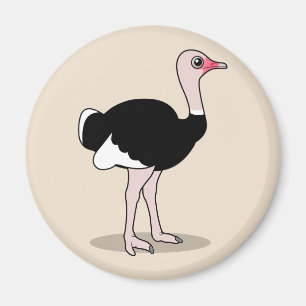 Imã Cartoon Ostrich