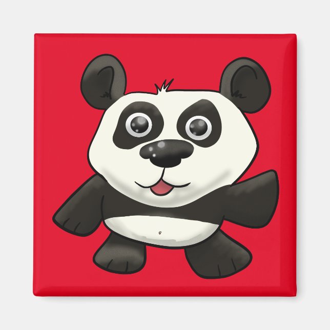 Imã Cartoon Panda Bear (Frente)