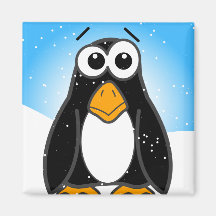 Cartoon Pinguim-Cinto Ilustrado Azul