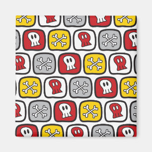 Imã Cartoon Pirate / Skeleton Skulls & Bones Diversão